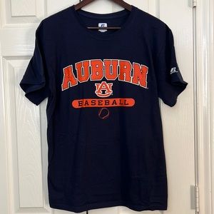 Auburn University Baseball Blue Russell T-shirt Size M